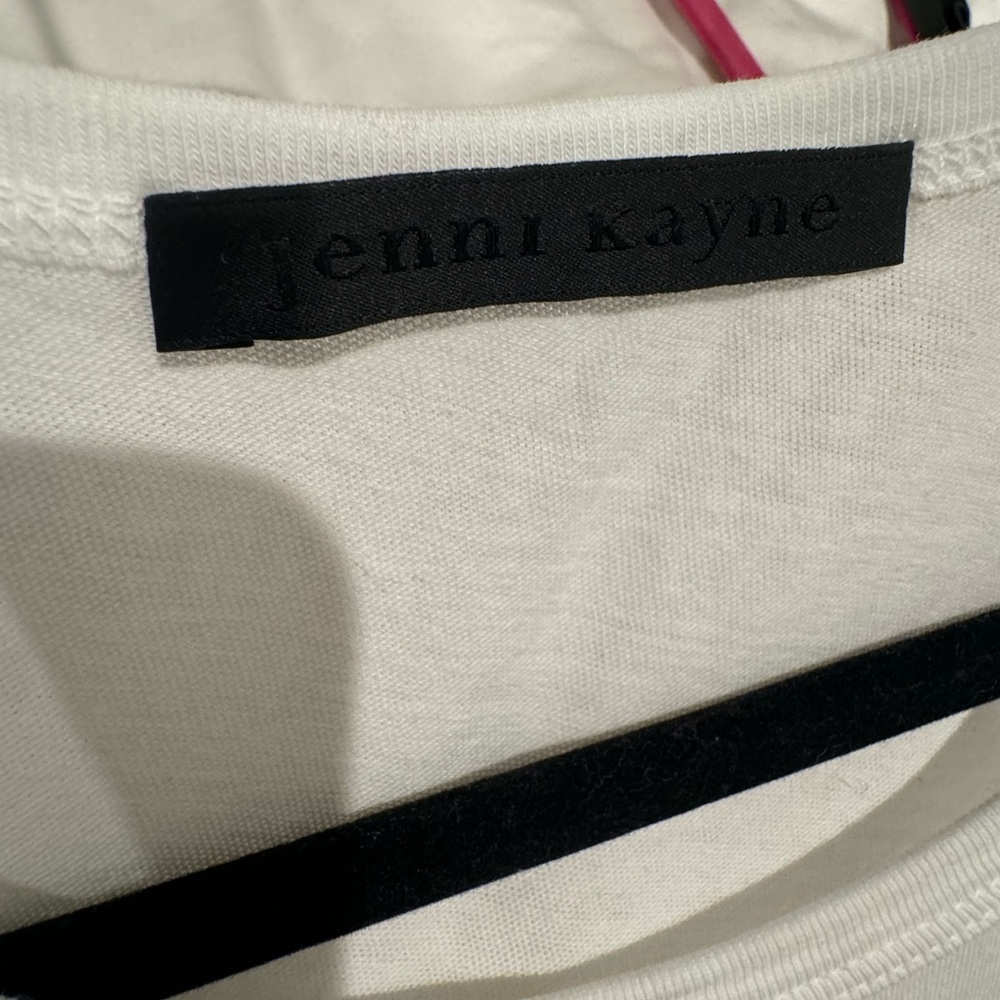 Jenni Kayne Shirt Womens XXL White Short Sleeve Crewneck 100% Cotton Tee Classic - Picture 7 of 8